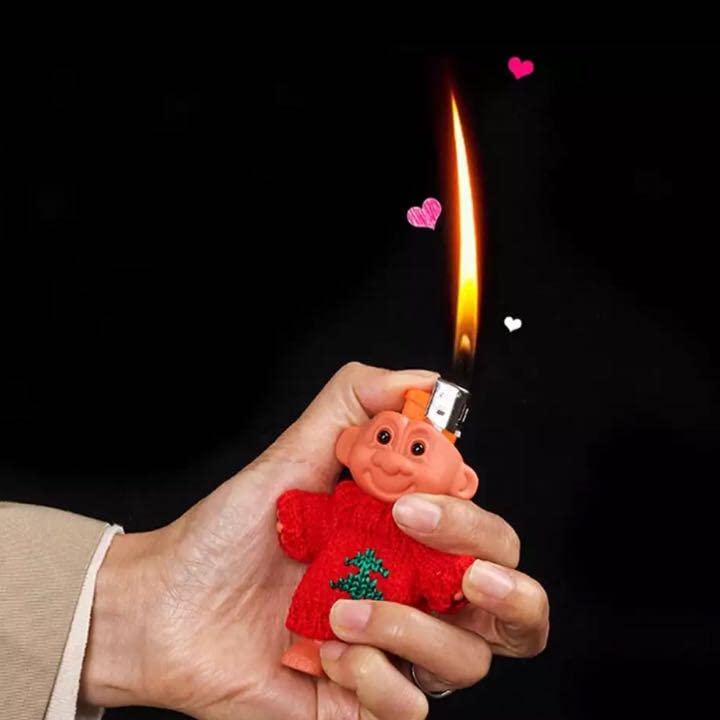 Amazon.co.jp: 1個 北欧 妖精 トロール ライターケース ニット帽